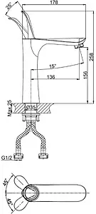 Смеситель для раковины D&K Venice Baciano хром DA1032641 Смеситель для раковины D&K Venice Baciano хром DA1032641, 2