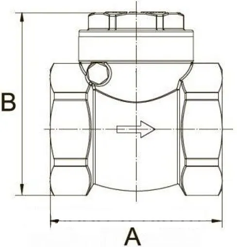 Клапан обратный поворотный 1½&quot;в x 1½&quot;в TIM JH-1014C
