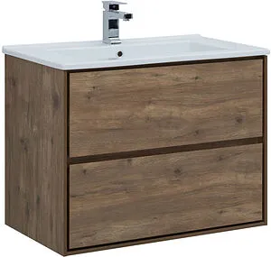 Тумба-умывальник подвесная Aquanet Милан 85 дуб рустикальный 00339968+00249690, 1