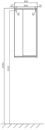 Шкаф Aquaton Бостон 41 дуб эврика/белый 1A239903BN010