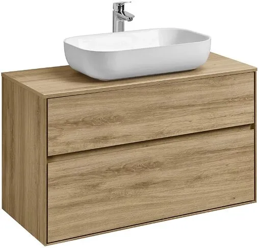 Тумба-умывальник подвесная Aquaton Либерти 100 дуб эльвезия 1A2796K3LYC70