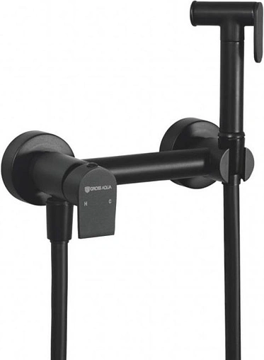 Гигиенический душ со смесителем Gross Aqua Bidet Evo чёрный матовый GA012202MB