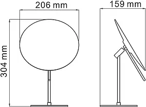 Косметическое зеркало Wasserkraft хром 1002, 3