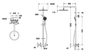 Душевая система с термостатом для душа Bravat Waterfall хром F939114C-A3-RUS Душевая система с термостатом для душа Bravat Waterfall хром F939114C-A3-RUS, 2