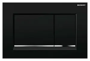 Клавиша смыва для унитаза Geberit Sigma 30 115.883.KM.1 кнопки/черный глянцевый, полоска/хром глянцевый Клавиша смыва для унитаза Geberit Sigma 30 115.883.KM.1 кнопки/черный глянцевый, полоска/хром глянцевый, 1