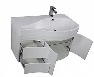 Тумба-умывальник подвесная Aquanet Сопрано 95 R белый 00169633+НФ-00007880, 5