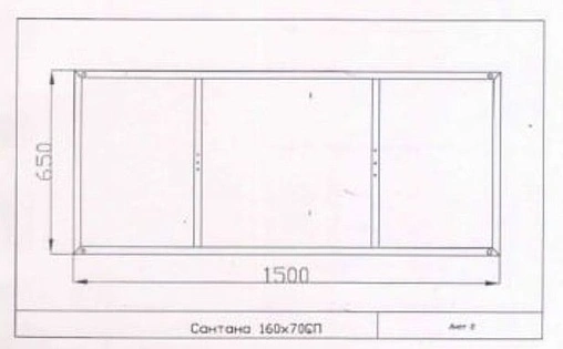 Каркас для ванны Cersanit Santana 160x70 K-RW-SANTANA*160n