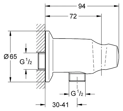 Шланговое подключение с держателем Grohe Movario хром 28406000