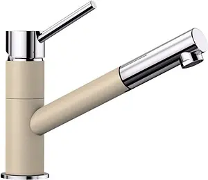 Смеситель для кухни с выдвижным изливом Blanco Kano-S шампань/хром 525046 Смеситель для кухни с выдвижным изливом Blanco Kano-S шампань/хром 525046, 1