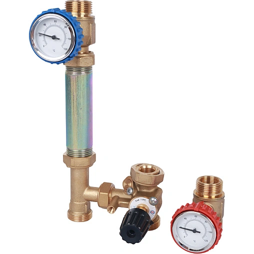 Насосный модуль с 3-х ходовым смесительным клапаном 1&quot;н х ¾&quot;в Stout SDG-0007-002001 без насоса