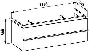 Тумба под умывальник подвесной Laufen Palace 120 белый матовый 4.0130.2.075.463.R, 2