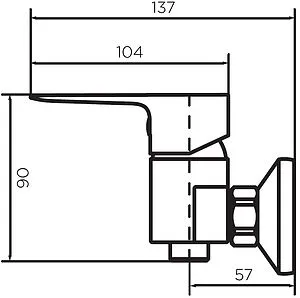 Смеситель для душа Dorff Prime New хром D4010200, 2
