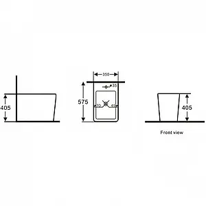 Биде напольное Aquanet Tavr-B1 белый BL-103-FSB, 2