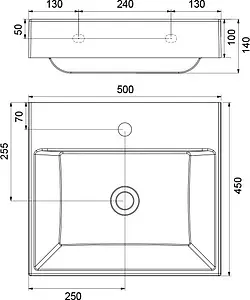 Раковина Ravak Natural 50 белый XJO01250000 Раковина Ravak Natural 50 белый XJO01250000, 2