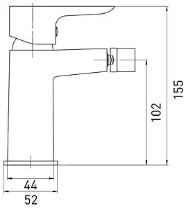 Смеситель для биде Gross Aqua Space хром 8515288C, 2