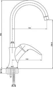 Смеситель для кухни Aquanet Cobra хром SD90365, 2