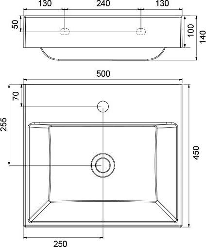Раковина Ravak Natural 50 белый XJO01250000