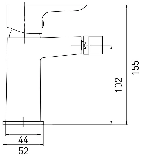 Смеситель для биде Gross Aqua Space хром 8515288C