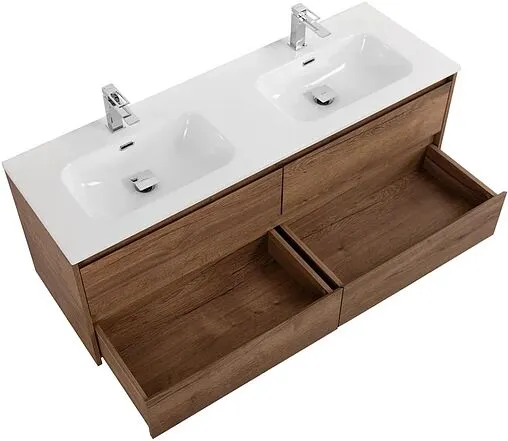 Тумба-умывальник подвесная BelBagno KRAFT 140 Rovere Tabacco KRAFT-1400-4C-SO-2-RT+BB1400-2-ETL