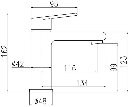 Смеситель для раковины Rav Slezak Colorado хром CO128.5