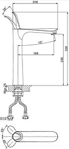 Смеситель для раковины D&K Venice Baciano белый матовый/хром DA1032056 Смеситель для раковины D&K Venice Baciano белый матовый/хром DA1032056, 2