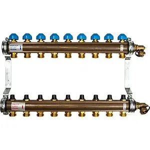 Группа коллекторная без расходомеров 9 отводов 1"в/в x ¾"ек Watts HKV 10004186 Группа коллекторная без расходомеров 9 отводов 1"в/в x ¾"ек Watts HKV 10004186, 1