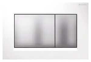 Клавиша смыва для унитаза Geberit Sigma 30 115.883.KL.1 кнопки/хром матовый, полоска/хром глянцевый, рамка/белый глянцевый, 1