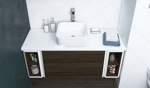 Столешница Aquaton Брук 120 (20+80+20) белый глянцевый 1A204905BC010