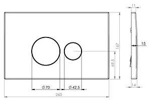 Клавиша смыва для унитаза Toni Arti Baglio TA-0085 золото Клавиша смыва для унитаза Toni Arti Baglio TA-0085 золото, 2