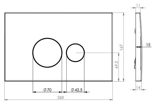 Клавиша смыва для унитаза Toni Arti Baglio TA-0085 золото Клавиша смыва для унитаза Toni Arti Baglio TA-0085 золото