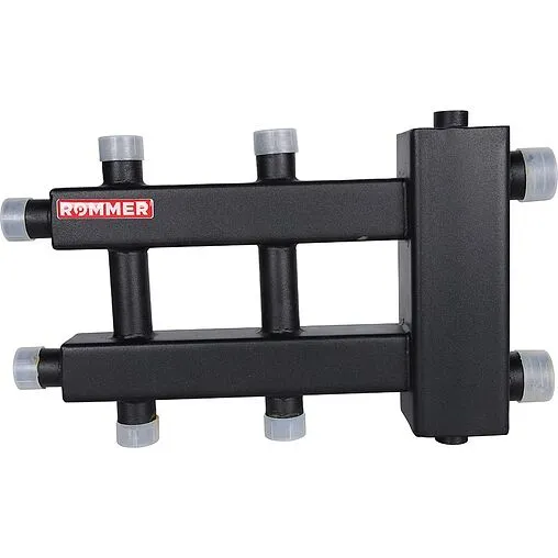 Распределительный коллектор 3 контура с гидрострелкой 1½&quot;н x 1&quot;н Rommer RDG-0060-024013