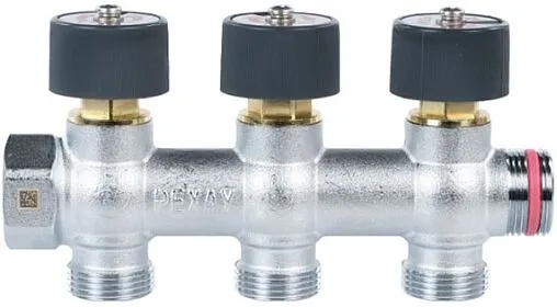 Коллектор регулирующий проходной 3 отвода ¾&quot;в/н x ¾&quot;ек Rehau 11316453001