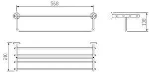 Полка для полотенец SMARTsant Мэджик хром SM01012AA, 2