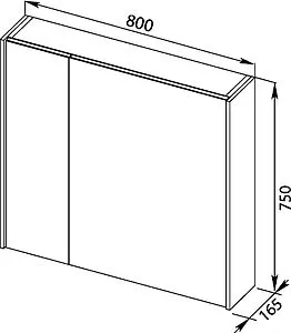 Шкаф-зеркало Aquanet Латина 80 R белый 00179635 Шкаф-зеркало Aquanet Латина 80 R белый 00179635, 2