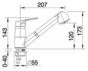 Смеситель для кухни с выдвижным изливом Blanco Wega-S жасмин 512041, 3