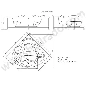 Ванна акриловая BellRado Оскар 140x140 BR7011028-00, 2