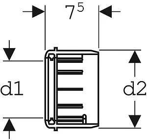 Адаптер DN 90/100 Geberit 367.928.16.1, 3