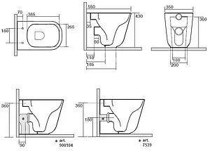 Унитаз приставной безободковый Kerasan Tribeca черный матовый 511831 Унитаз приставной безободковый Kerasan Tribeca черный матовый 511831, 2