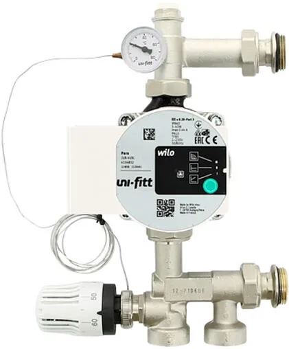 Узел насосно-смесительный с насосом Wilo Yonos PARA RS25/6 130 Uni-fitt Solomix Mini 474P1100