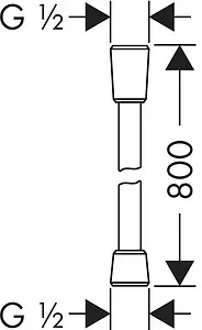 Шланг для душа Hansgrohe Isiflex 80см хром 28278000 Шланг для душа Hansgrohe Isiflex 80см хром 28278000, 2