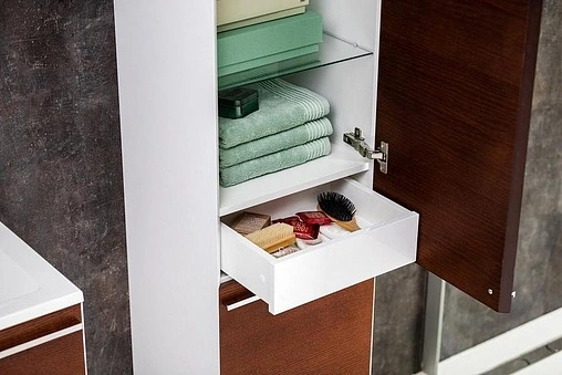 Шкаф-пенал подвесной Ravak Clear 40 R вишня/белый X000000764