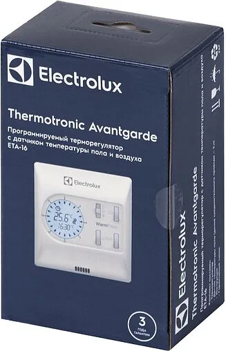 Терморегулятор Electrolux Thermotronic Avantgarde слоновая кость ETA-16 EEC Терморегулятор Electrolux Thermotronic Avantgarde слоновая кость ETA-16 EEC
