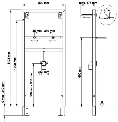 Инсталляция для раковины BERGES Novum 049214