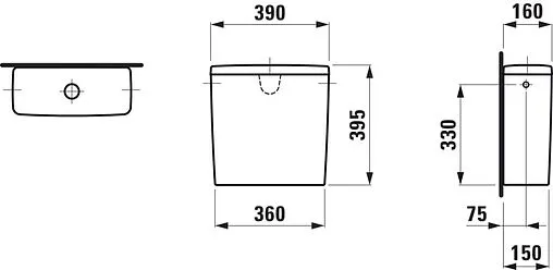 Бачок для унитаза Laufen Lua белый 8.2708.2.000.972.1 Бачок для унитаза Laufen Lua белый 8.2708.2.000.972.1