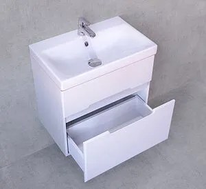 Тумба под умывальник подвесная Jorno Moduo Slim 50 белый Mod.01.50/P/W Тумба под умывальник подвесная Jorno Moduo Slim 50 белый Mod.01.50/P/W, 3