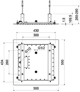 Лейка верхнего душа Aquatek хром AQ2082CR, 2