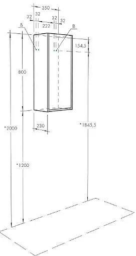 Шкаф Aquaton Марти 35 белый/дуб эндгрейн 1A270203MY010