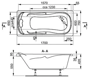 Ванна акриловая Vagnerplast Charitka 170x75 VPBA170CHA2X-04 Ванна акриловая Vagnerplast Charitka 170x75 VPBA170CHA2X-04, 2