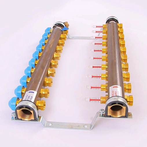 Группа коллекторная с расходомерами 10 отводов 1&quot;в/в x ¾&quot;ек Watts HKV/T 10004204