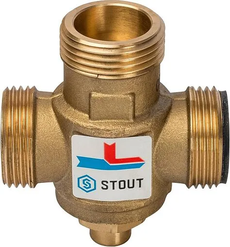 Трехходовой термостатический антиконденсационный клапан 1&quot; Kvs 3.2 Stout SVM-0050-327007